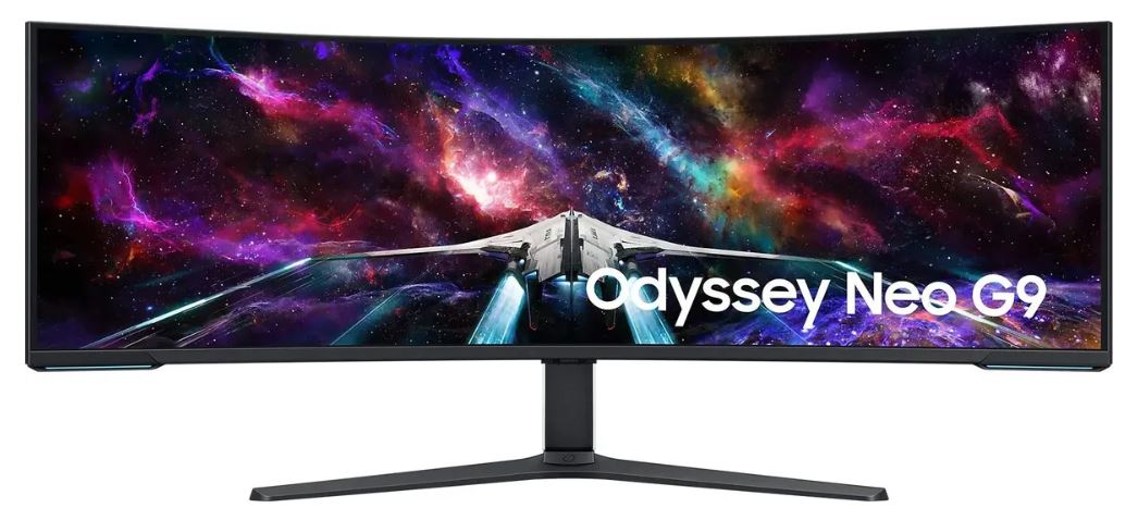 

Монитор 57" Samsung Odyssey Neo G9 S57CG952NI черный VA LED 32:9 HDMI полуматовая HAS Piv 420cd 178гр/178гр 7680x2160 240Hz FreeSync Premium Pro DP Du, Odyssey Neo G9 S57CG952NI