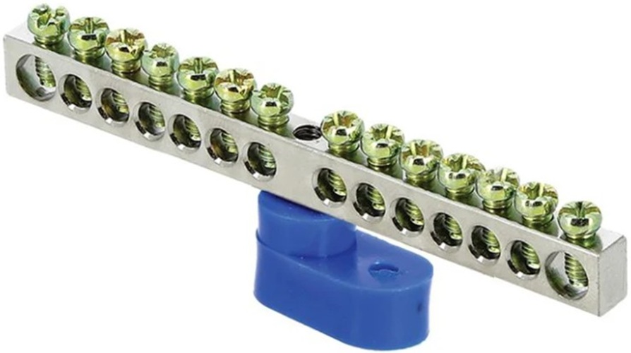 

Шина EKF sn1-63-14-1 нулевая N 6х9 14 отвер. никель син. угловой изолятор, PROxima, sn1-63-14-1