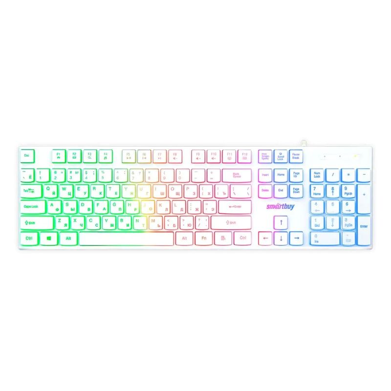 

Клавиатура SmartBuy ONE 251 SBK-251U-W проводная с подсветкой, USB белая (1/20), ONE 251