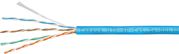Изображение товара Кабель витая пара Cabeus UTP-4P-Cat.5e-SOLID-LSZH-BL-50