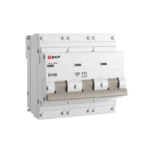 

Автоматический выключатель EKF mcb47100m-3-100D-pro Авт. выкл. 3P 100А (D) 10kA ВА 47-100M без тепл. расцепит. PROxima, mcb47100m-3-100D-pro