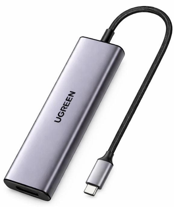 

Концентратор UGREEN CM511 75586_ 6-in-1 USB-C Hub With 3*USB-C/2*USB-A&PD. Цвет: серый космос, CM511