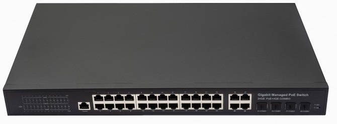 

Коммутатор управляемый NST NS-SW-24G4G-PL L2 PoE коммутатор Gigabit Ethernet на 24 RJ45 PoE + 4 x GE Combo Uplink порта. Порты: 24 x GE (10/100/1000 B, NS-SW-24G4G-PL