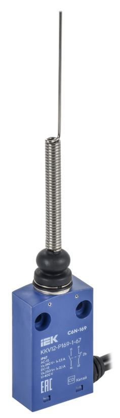 

Выключатель концевой IEK KKV12-P169-1-67 C6N-169 гибкий пружинный стрержень IP67, KKV12-P169-1-67