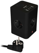 фото Удлинитель сетевой  Buro BU-PTE4.1UC-PLUS-B