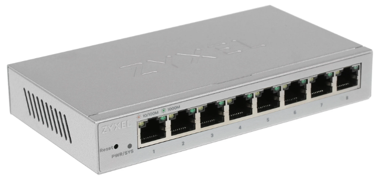 

Коммутатор ZYXEL GS1200-8v3 Web Smart L2, 8xGE, настольный, бесшумный, GS1200-8v3