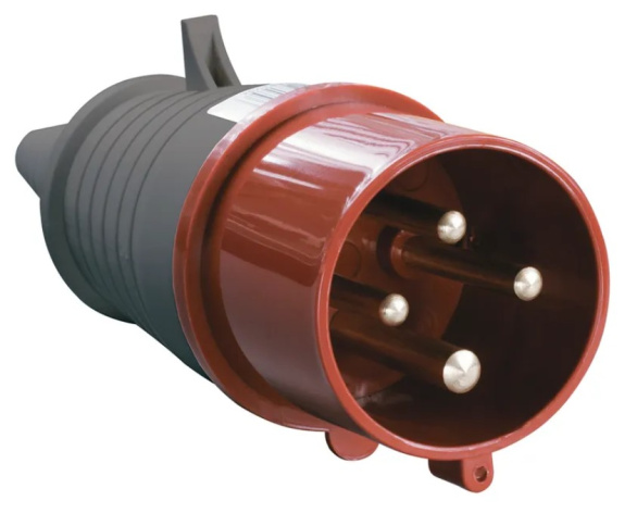 Изображение товара Вилка IEK PSR02-032-4 силовой штепсельный разъем для помещений и улицы