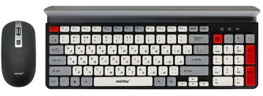 

Клавиатура и мышь Wireless SmartBuy SBC-201359AG-KW мультимедийный черный/серый/белый (1/20), SBC-201359AG-KW