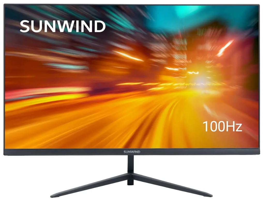 

Монитор 23,8" SUNWIND SM-24FV222 SM24VB01 черный VA 5ms 16:9 HDMI матовая 250cd 178гр/178гр 1920x1080 100Hz FreeSync VGA FHD, SM-24FV222