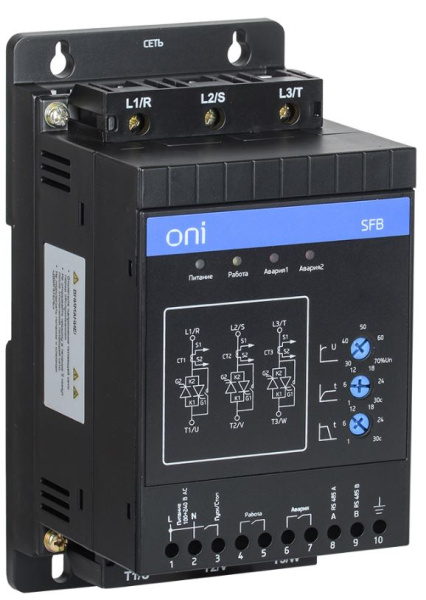 Изображение товара Устройство плавного пуска ONI SFB-33-D15-A-10 1.5 кВт 3-фазное IP20