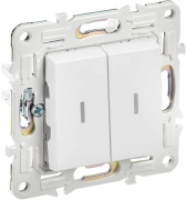 фото Переключатель двухклавишный IEK SK-V22-1-10-K01