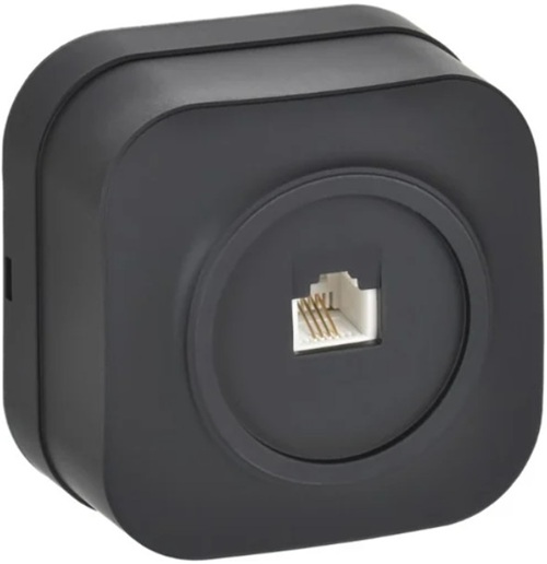 

Розетка телефонная IEK ETH10-K02M GLORY для открытой установки RJ11 РТ20-ХЧм черный матовый, ETH10-K02M