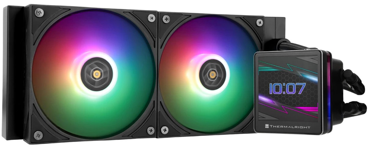 

Система охлаждения жидкостная Thermalright Grand Vision 240 Black ARGB LGA115x/1200/1700/1851/AM4/AM5 (2*120mm, 2150rpm, 80.45CFM, 29dBa), Grand Vision 240 Black ARGB