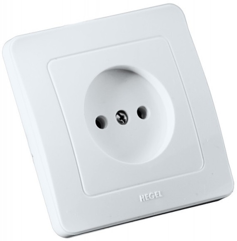 Изображение товара Розетка без заземления HEGEL РС16-301 для сухих помещений