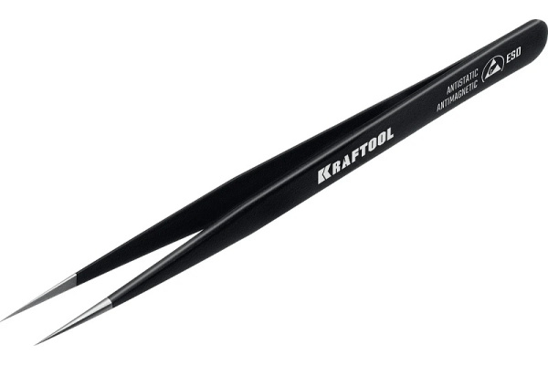 Изображение товара Пинцет Kraftool 222125 прецизионный 135 мм с антистатическими свойствами