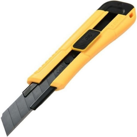 Изображение товара Нож Deli DL018 технический выдвижной с блокировкой и рукояткой