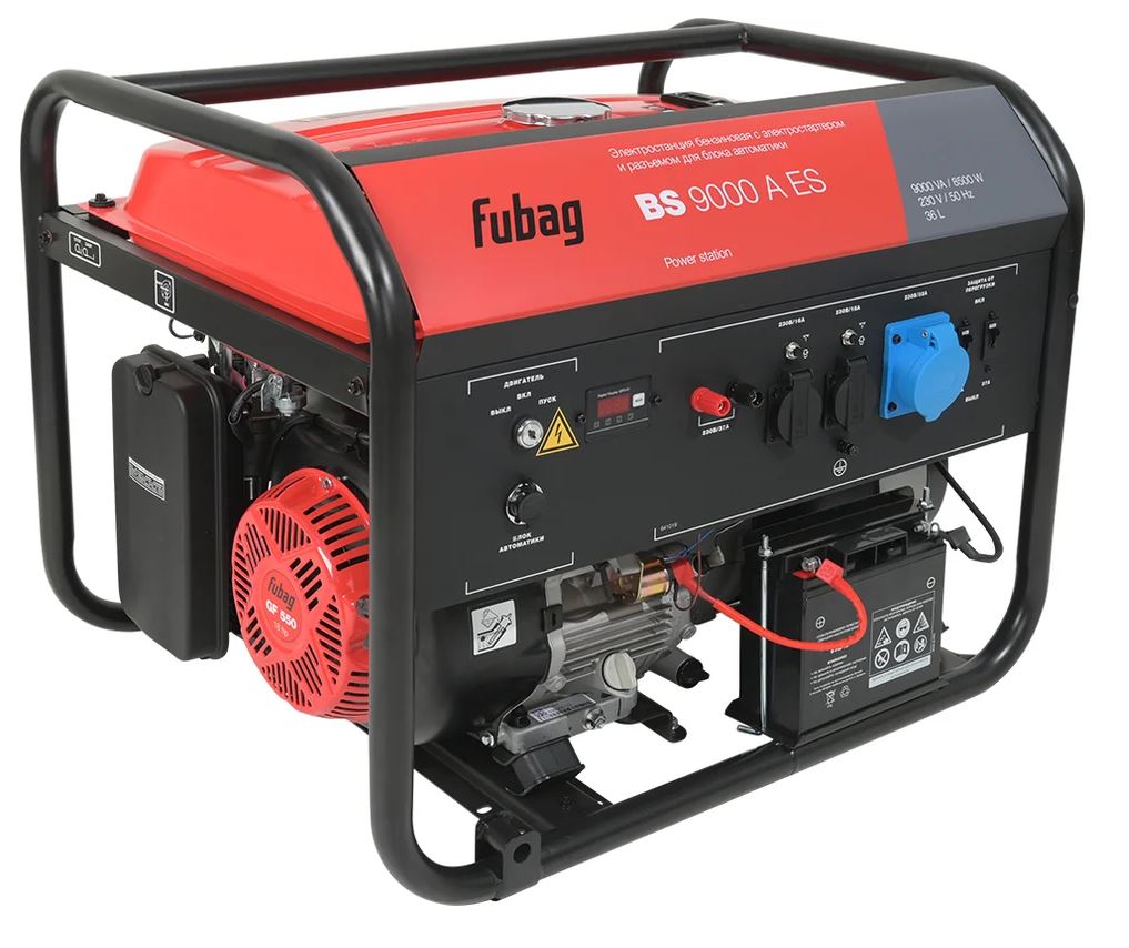 

Электростанция бензиновая FUBAG bs 9000 a es 641092 FUBAG с электростартером и коннектором автоматики, bs 9000 a es