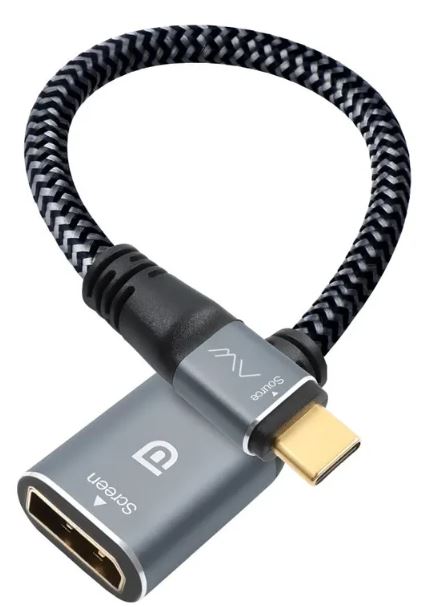 

Адаптер Caweon AF-20CM USB-C(M) - DP(F), VISARIO, 20см, серый, AF-20CM