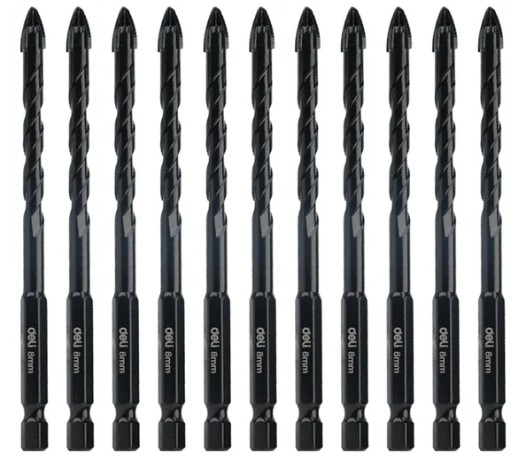 

Набор сверл Deli DH-CZZ008-E1 по стеклу/керамике/кафелю 8мм 10шт YG6X, шестигранный хвостовик 1/4HEX, кейс, DH-CZZ008-E1