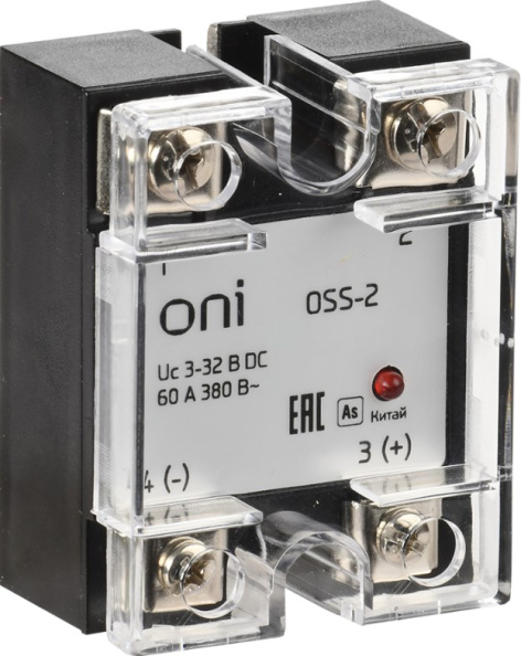 Изображение товара Реле твердотельное ONI OSS-2-3-60-B однофазное для промышленной автоматики