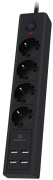 фото Сетевой фильтр  Cablexpert EXN-4-U4-B-2