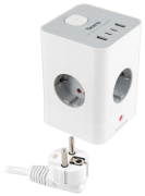 фото Удлинитель сетевой  Buro BU-PTE4.1UC-W