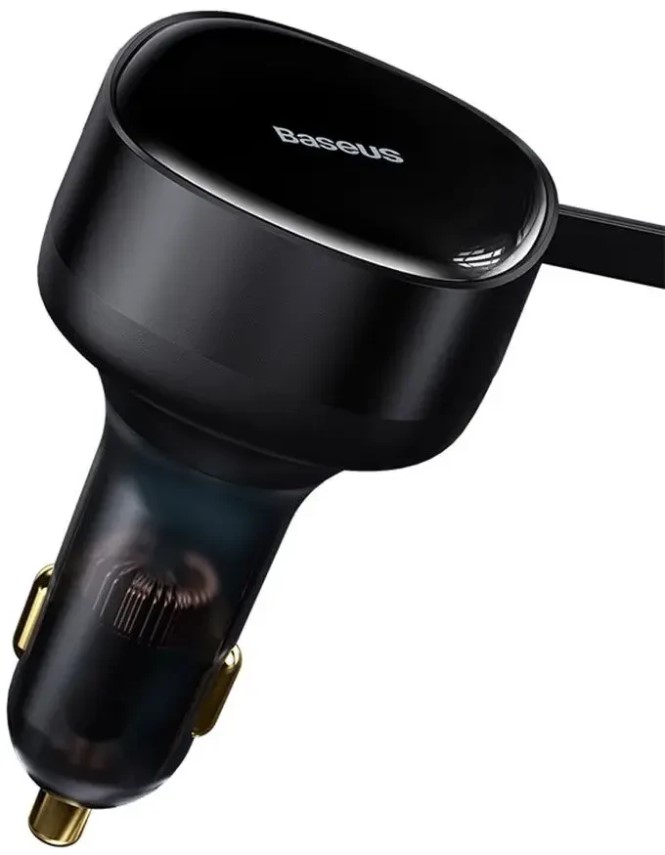 

Зарядное устройство автомобильное Baseus Enjoyment Retractable C00035500111-00 2-in-1 C+C 33W Black, Enjoyment Retractable