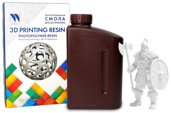 Изображение товара Фотополимерная смола NVP NV‑3D‑STD‑RESIN‑CLR для 3D‑печати прозрачная