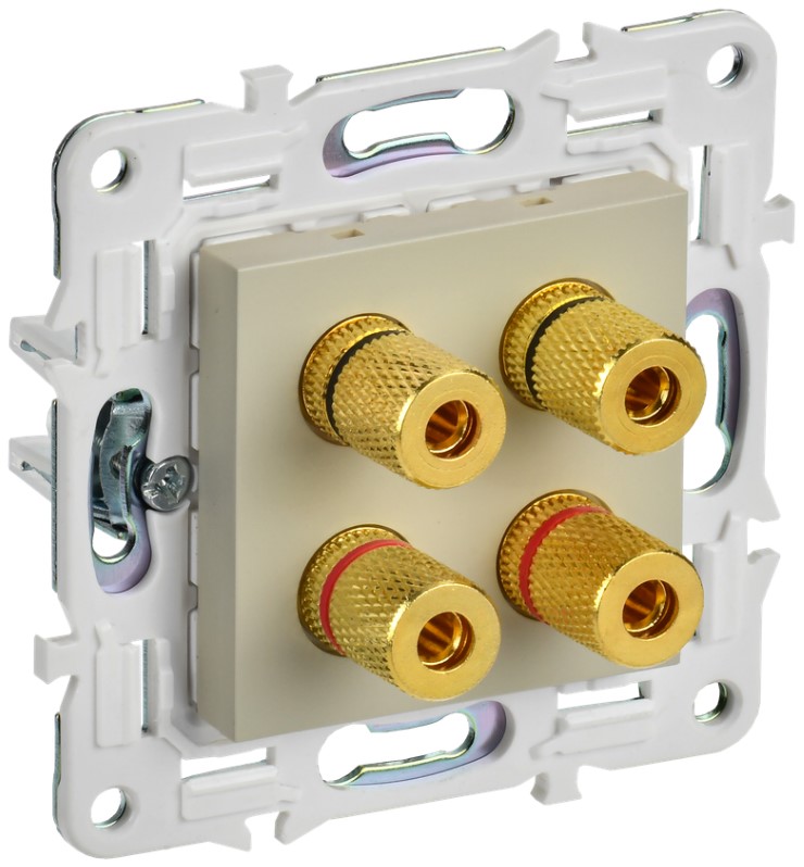 

Розетка аудио IEK SK-S40-K10 SKANDY SK-A01B бежевая, SK-S40-K10