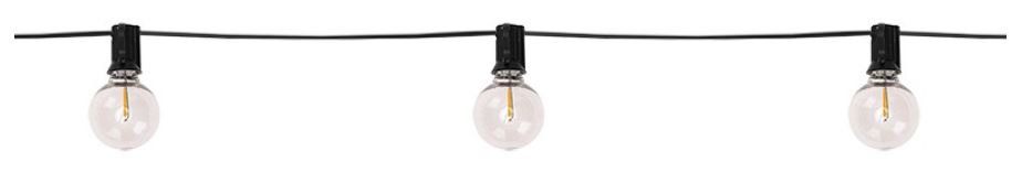 

Гирлянда NEON-NIGHT 331-358 уличная Лофт 7,5м, черный ПВХ, шаг 30см, 25 прозрачных ламп, цвет теплый белый, шнур 1,5м, IP44, соединяется, 331-358