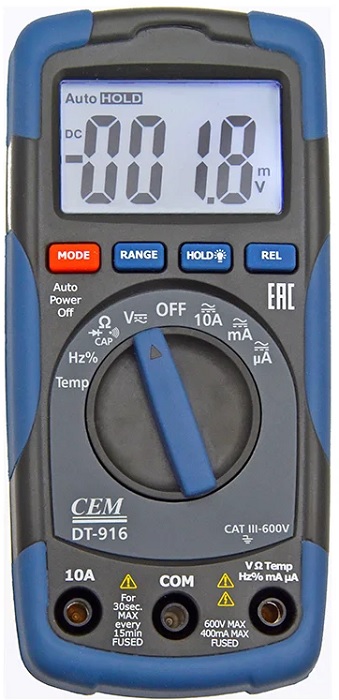 

Мультиметр CEM DT-916 CEM 481394, DT-916