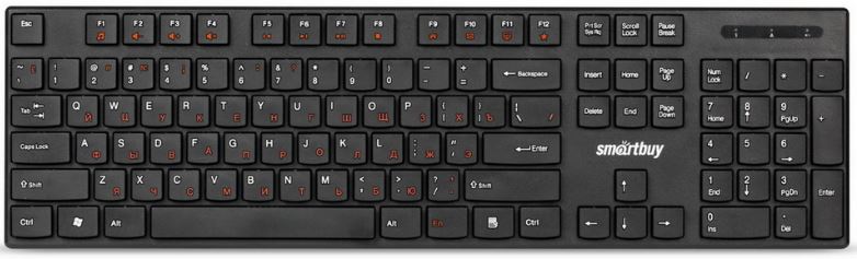 

Клавиатура Wireless SmartBuy ONE 238 SBK-238AG-K USB,мультимедийная, черная (1/20), ONE 238