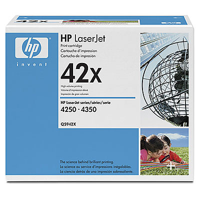 Изображение товара Картридж HP 42X Черный для лазерных принтеров серия 4250 и 4350