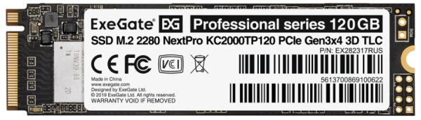 фото Накопитель SSD M.2 2280 Exegate NextPro KC2000TP120 в Уфе 120 ГБ