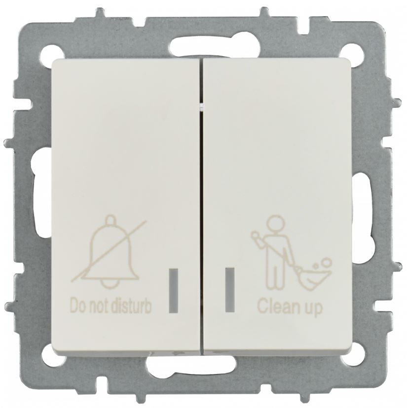 

Выключатель двухклавишный с подсветкой IEK BR-V20-2-10-K36 BRITE отел. 10А ВС10-2-9-БрЖ Жемчужный, BR-V20-2-10-K36