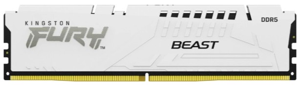

Модуль памяти DDR5 32GB Kingston FURY KF560C30BWE-32 Beast White, PC-48000 6000MHz CL30 1.4V, heatsink, EXPO, XMP, KF560C30BWE-32