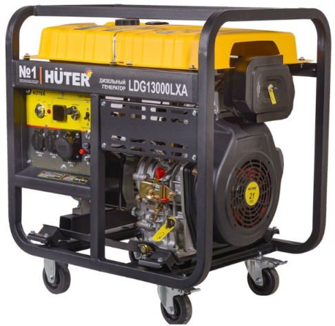 Изображение товара Дизельный генератор Huter LDG 13000LXА мощность 8.5 кВт с запуском от аккумулятора