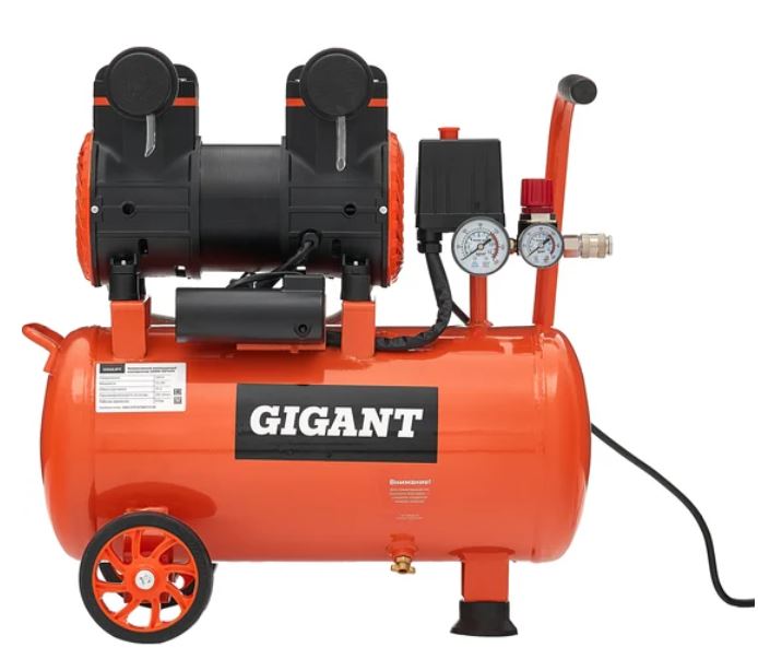 

Компрессор Gigant GSWK-25/1400 безмасляный малошумный, GSWK-25/1400