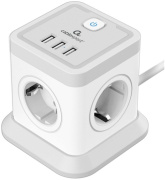 фото Сетевой фильтр Cablexpert TWR-4-U3-W-3