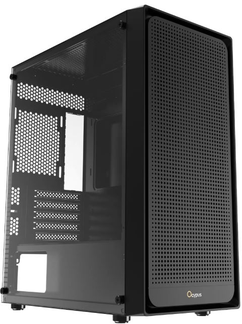 

Корпус mATX Ocypus Gamma-C50-BK чёрный, без БП, боковая панель из закленного стекла, 2*USB 1.1, USB 3.2, audio, Gamma-C50-BK