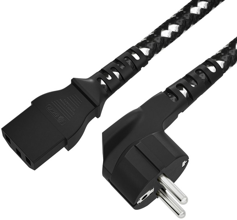 

Кабель питания Greenconnect GCR-55083 текстиль, 0.5m, евровилка угловая Schuko - С13, 3*0,75mm, медь, черно-белый, GCR-55083