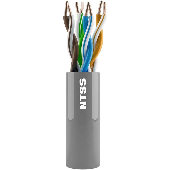 

Кабель витая пара U/UTP 5e кат. 4 пары NTSS NTSS-IN-UTP4-5е-PVC-GY U/UTP 5e 4 пары одножильный 24AWG медь 305м внутренний PVC серый, NTSS-IN-UTP4-5e-PVC-GY