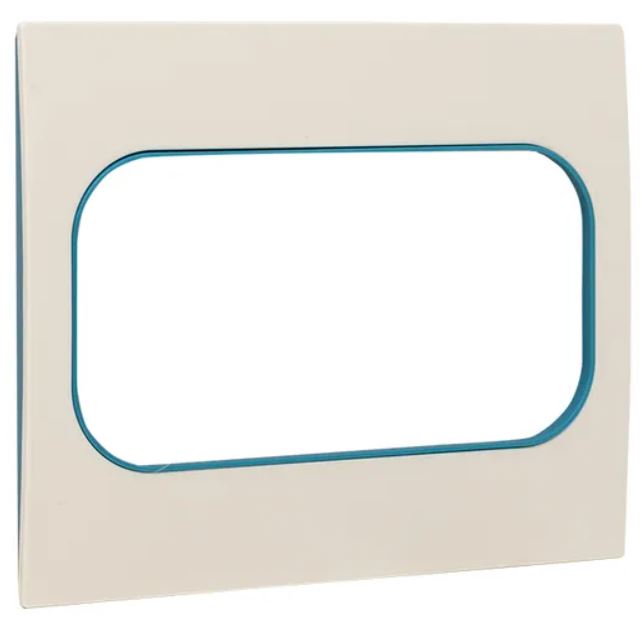 

Рамка для двойной розетки EKF EYM-G-302-30 Стокгольм белая с линией цвета синий для двойной розетки, EYM-G-302-30