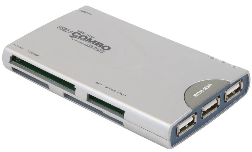 Концентратор AeroCool 4000953895025 3 port HUB (c БП)+Card reader CF I-II/SM/MMC/MD/MS/MS pro/SD "Skymaster" 95025