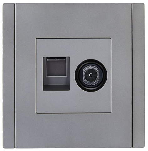 Изображение товара Мультимедийная комбинированная розетка FORTE&PIANO FP-AK20-1-K46 для телефонной и телевизионной сет