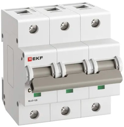 Изображение товара Автоматический выключатель EKF mcb47125-3-20C 20А IP20 для защиты цепей