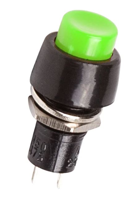 

Выключатель Rexant 36-3073 кнопка 250V 2А (2с) ON-OFF зеленая Micro (PBS-20А), 36-3073