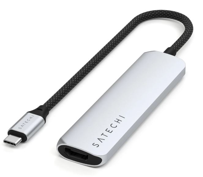 

Док-станция Satechi ST-P4SS 4-IN-1 USB-C SLIM MULTIPORT ADAPTER 4K, SILVER, ST-P4SS