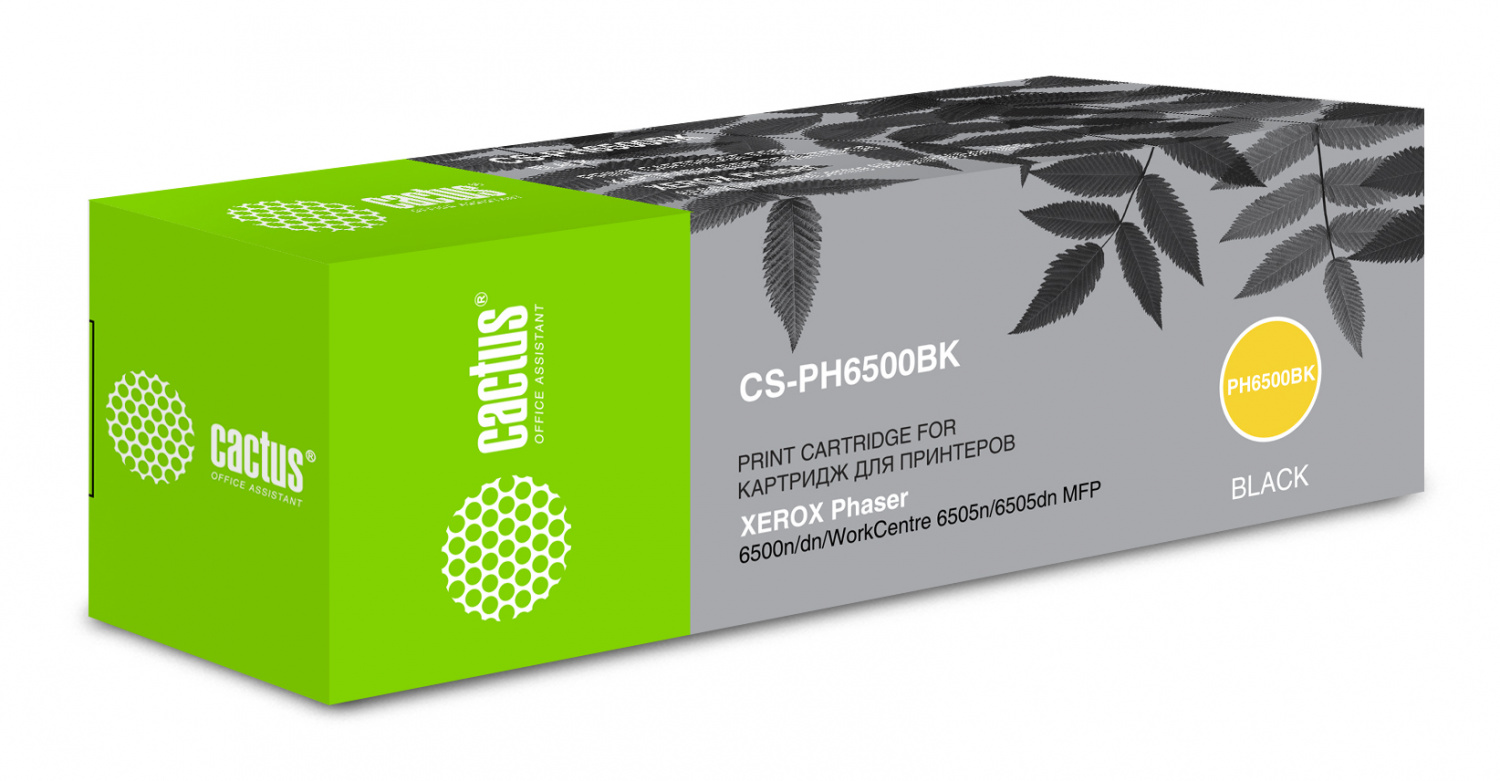 

Картридж Cactus CS-PH6500BK для Xerox Phaser 6500/WorkCentre 6505 3000 страниц черный, CS-PH6500BK