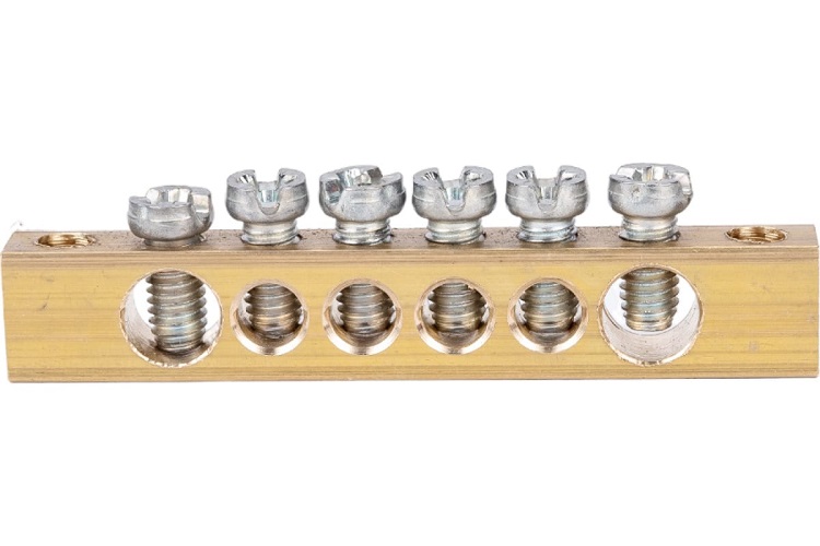 

Шина Rexant 11-2365 PEN «земля-ноль» 6х9 мм 6/2 (6 групп/крепеж по краям), 11-2365